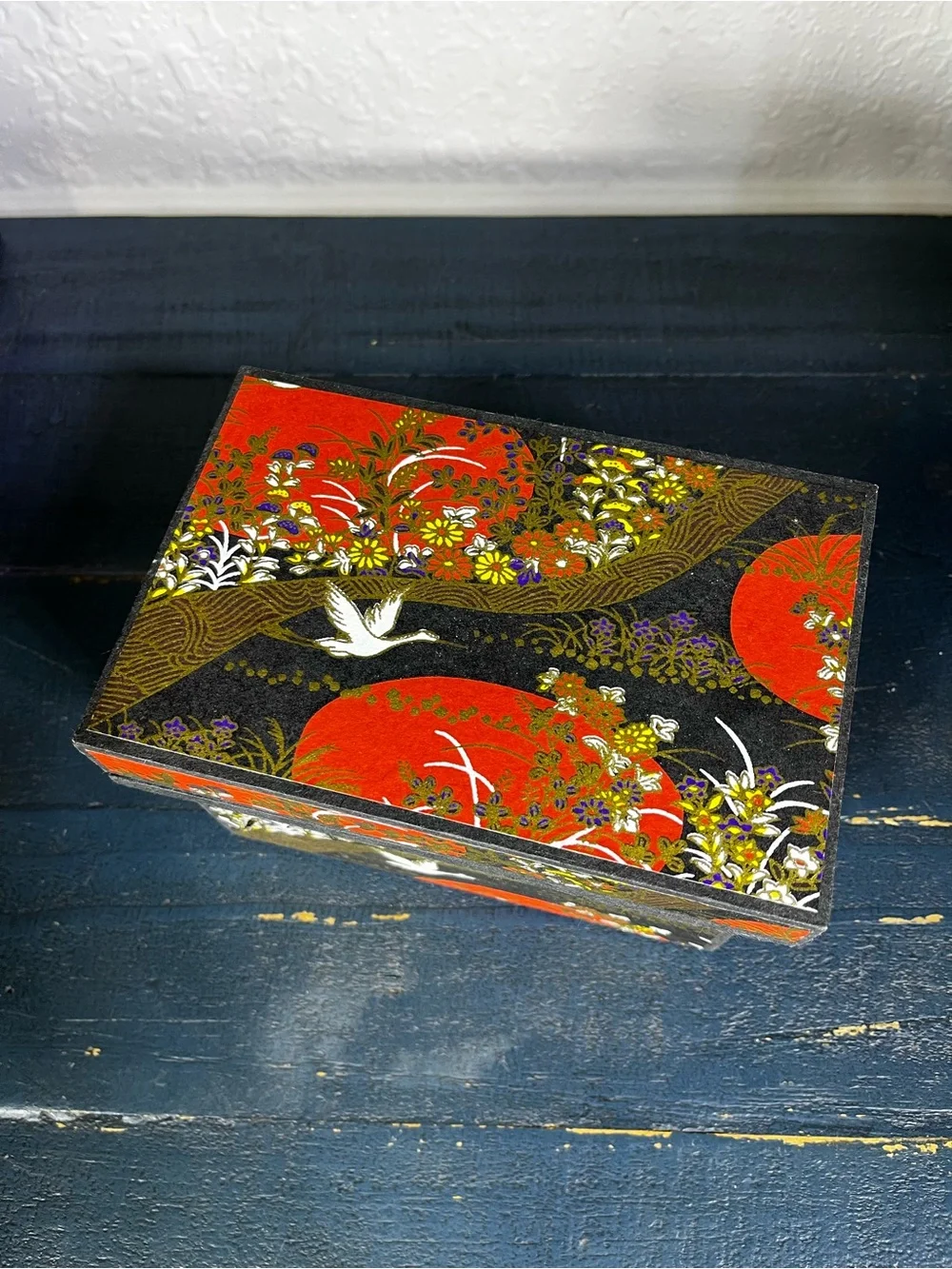 Vintage Jan McGregor Studios Handcrafted Washi Paper Tea Box